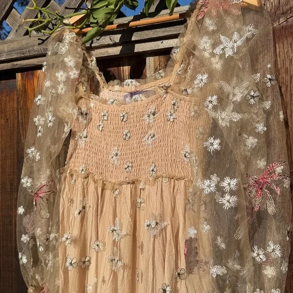 embroidered maternity maxi dress Cream Floral Chiffon Embroidered Ruffle Trim Maternity Maxi Dress
